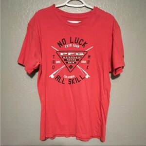 Columbia PFG Red Short Sleeve Tee